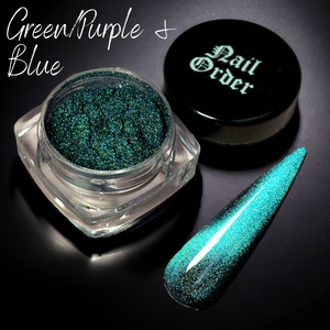 Polar Powder (15 colours) - Nail Order Green/Blue/Purple Chameleon