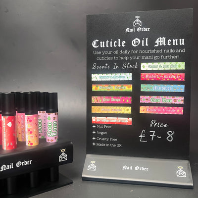 Cuticle Oil Menu Board (COMES WITH MAGNETS)