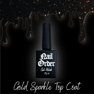 Sparkle Top Coat (2 variants) - Nail Order Gold Sparkle Top Coat