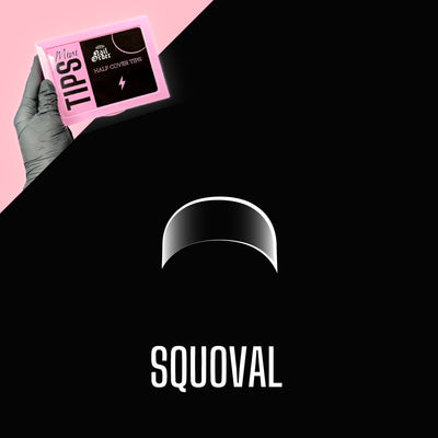 Mini Half Tips - Squoval Clear