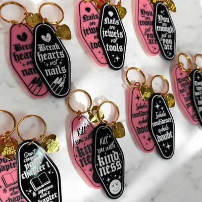 Nail Order Motel Keychain (Multiple Designs)