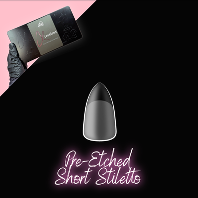 Pre-etched Short Stiletto Box Of Full Cover Tips