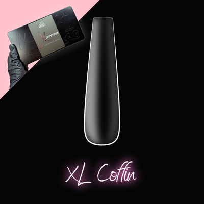 Clear XL Coffin Box Of Full Cover Tips