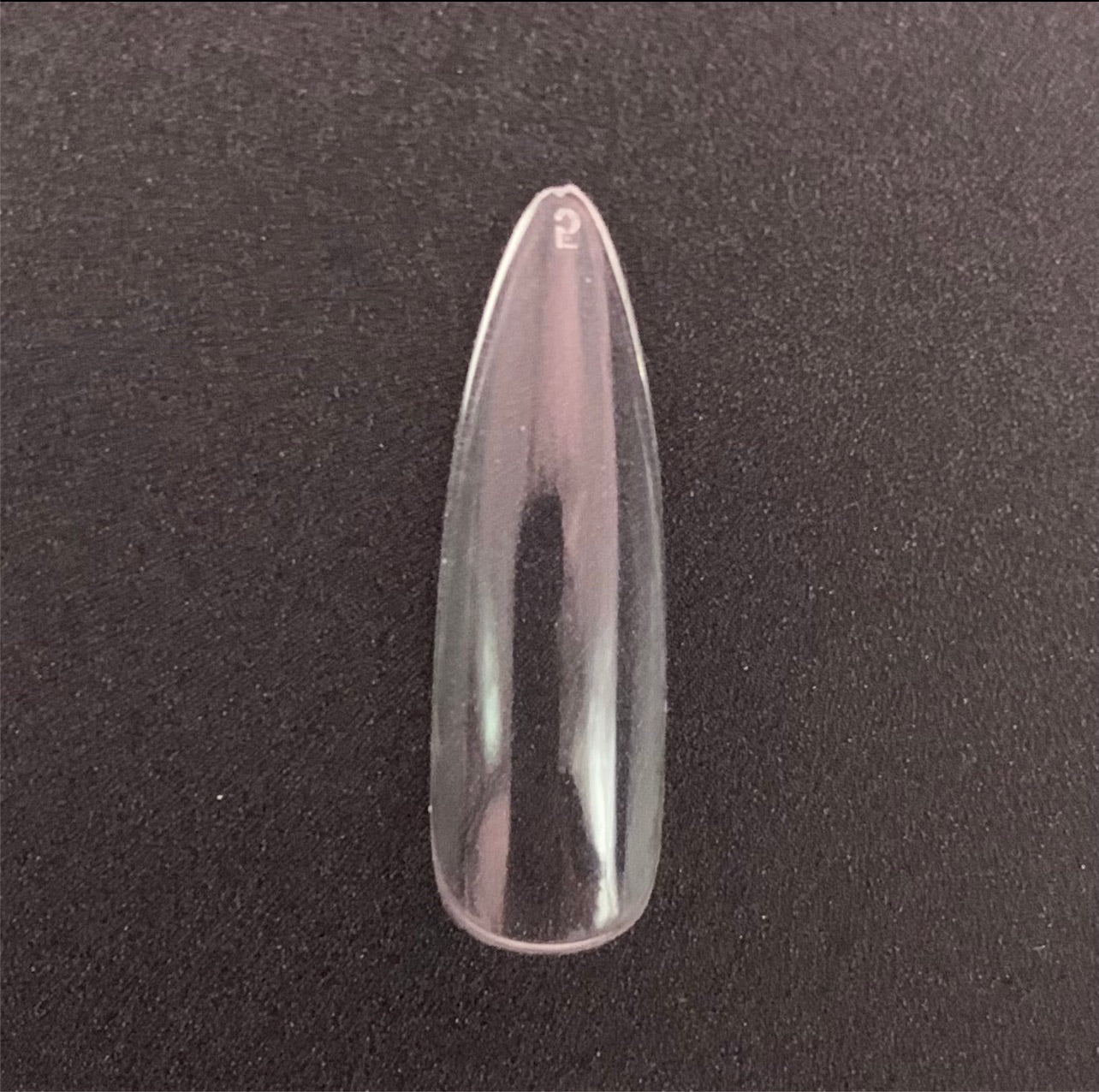 Clear Medium Stiletto Box Of Full Cover Tips - Nail Order