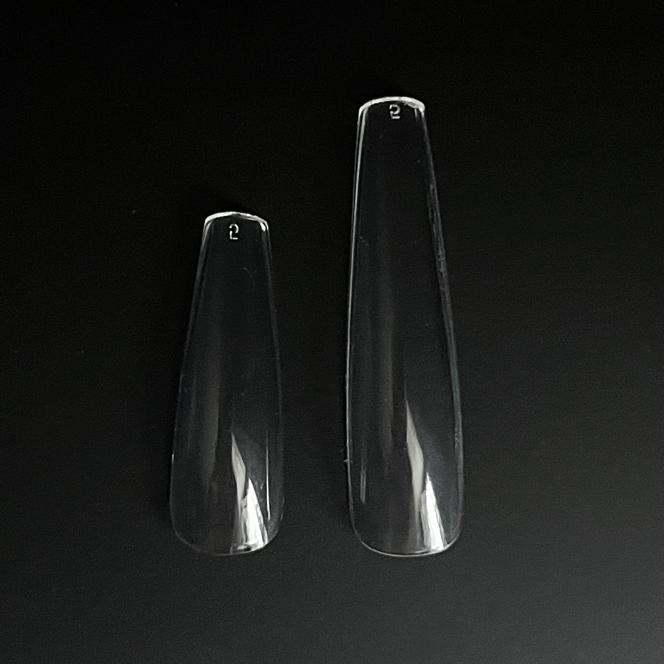 Clear XL Coffin Box Of Full Cover Tips - Nail Order