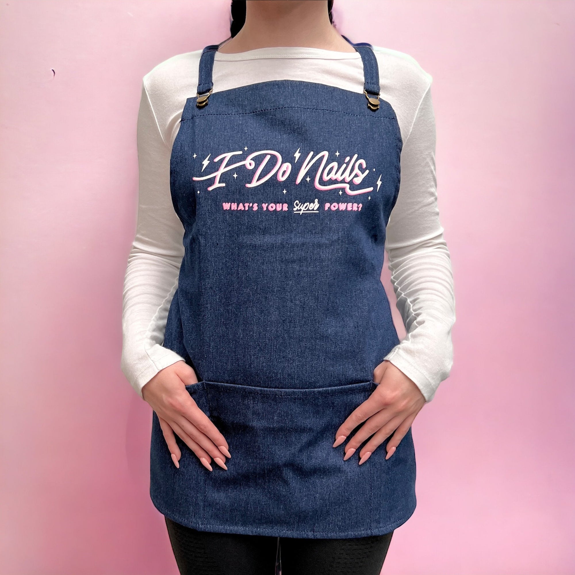 "I Do Nails" Short Denim Apron (2 Colours) - Nail Order