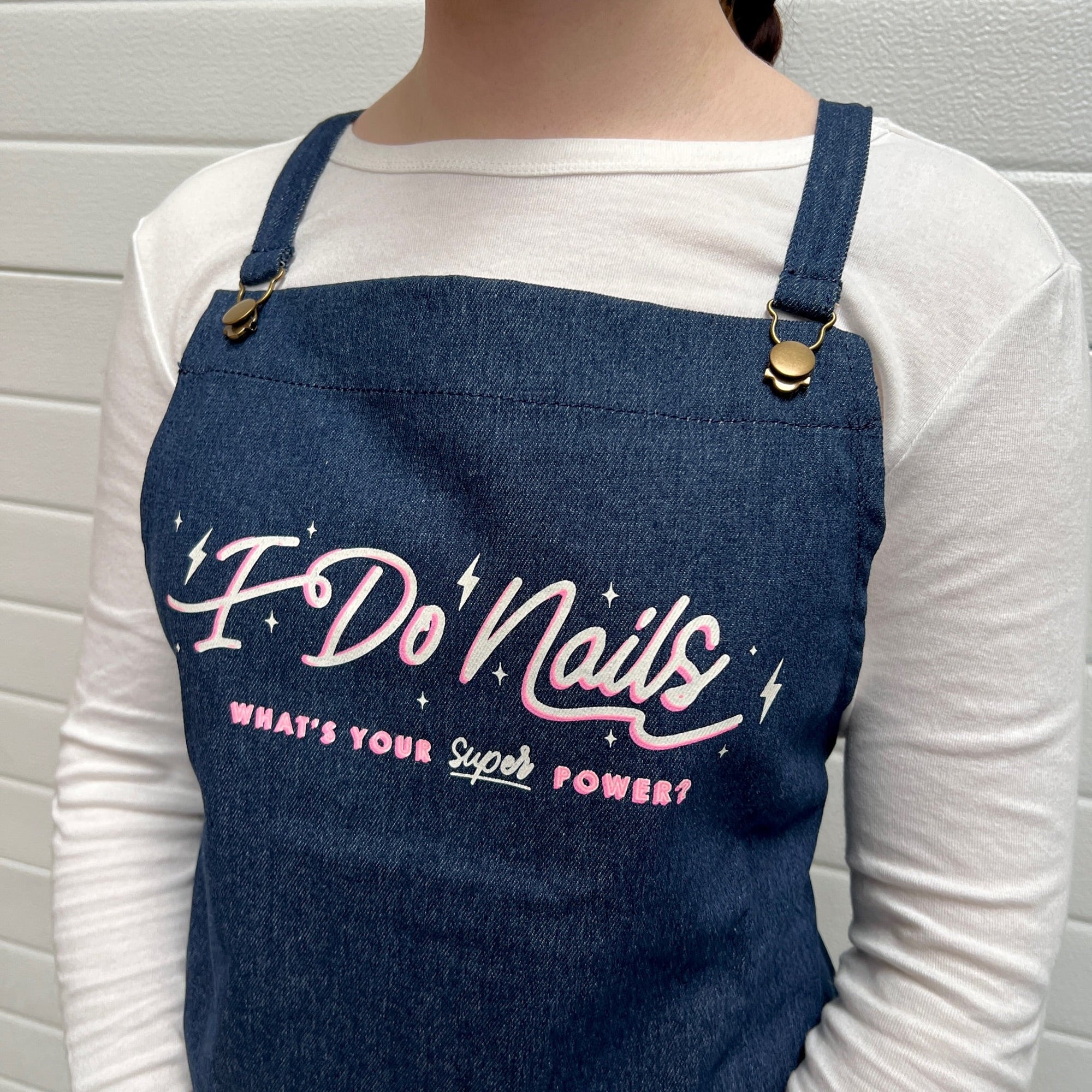 "I Do Nails" Short Denim Apron (2 Colours) - Nail Order