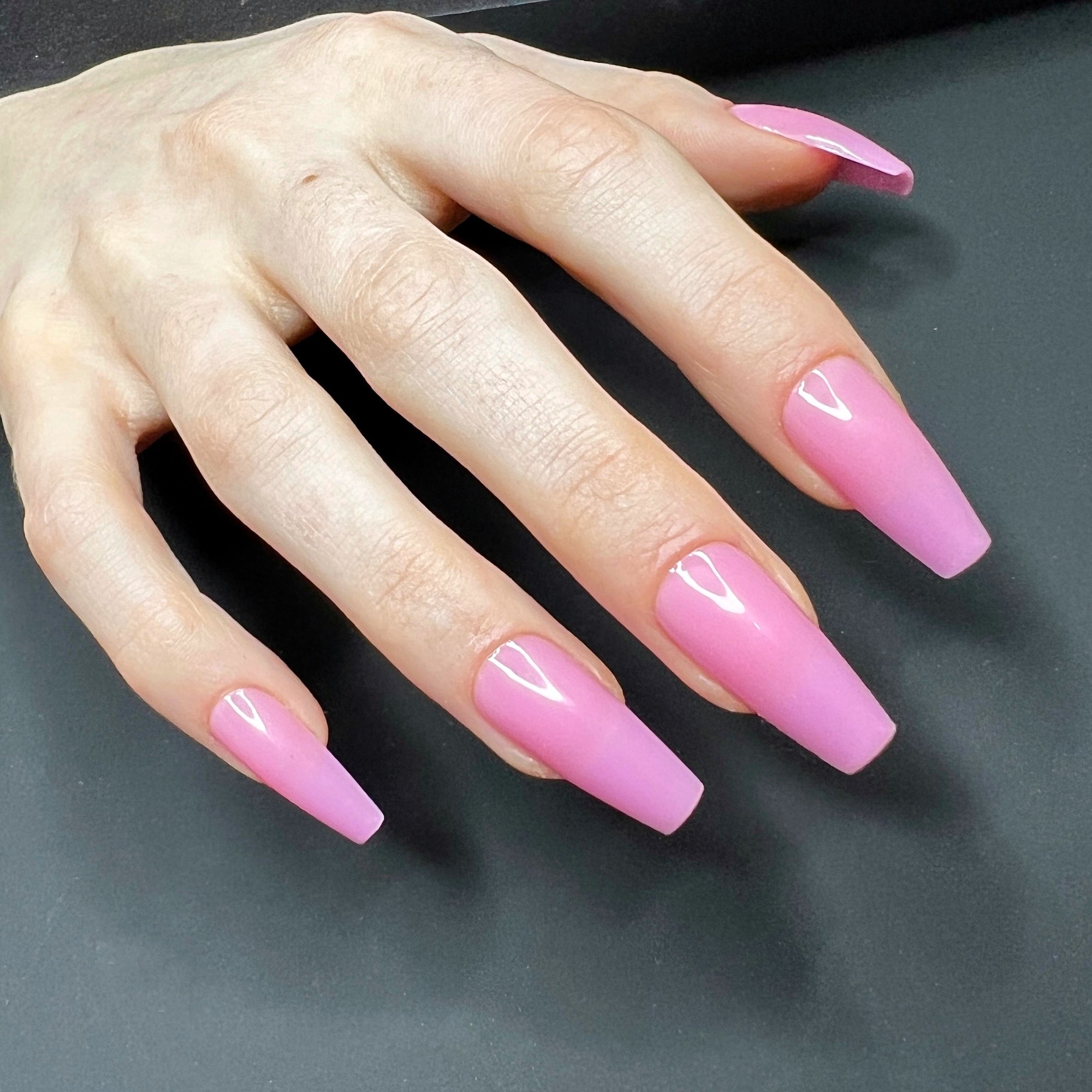 Long Coffin Tinted tips - Bliss - Nail Order