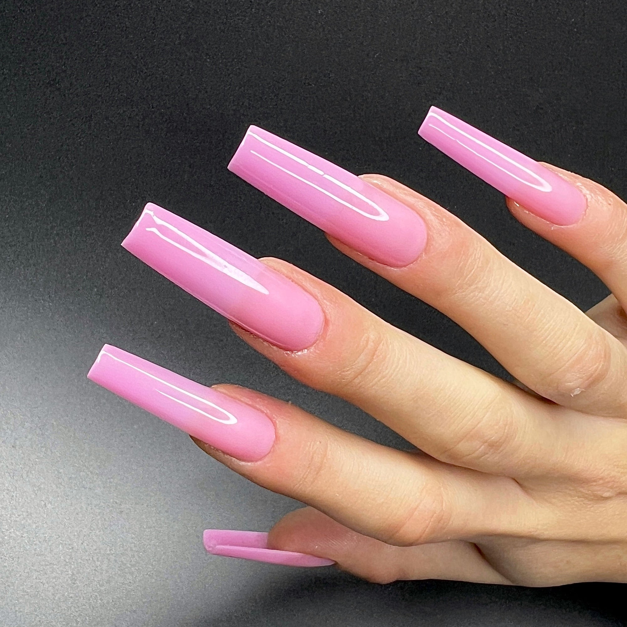 Long Square Tinted Tips - Bliss - Nail Order