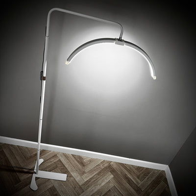Luna Light (2 Colours) - Nail Order White / Floor Standing (with desk clamp)