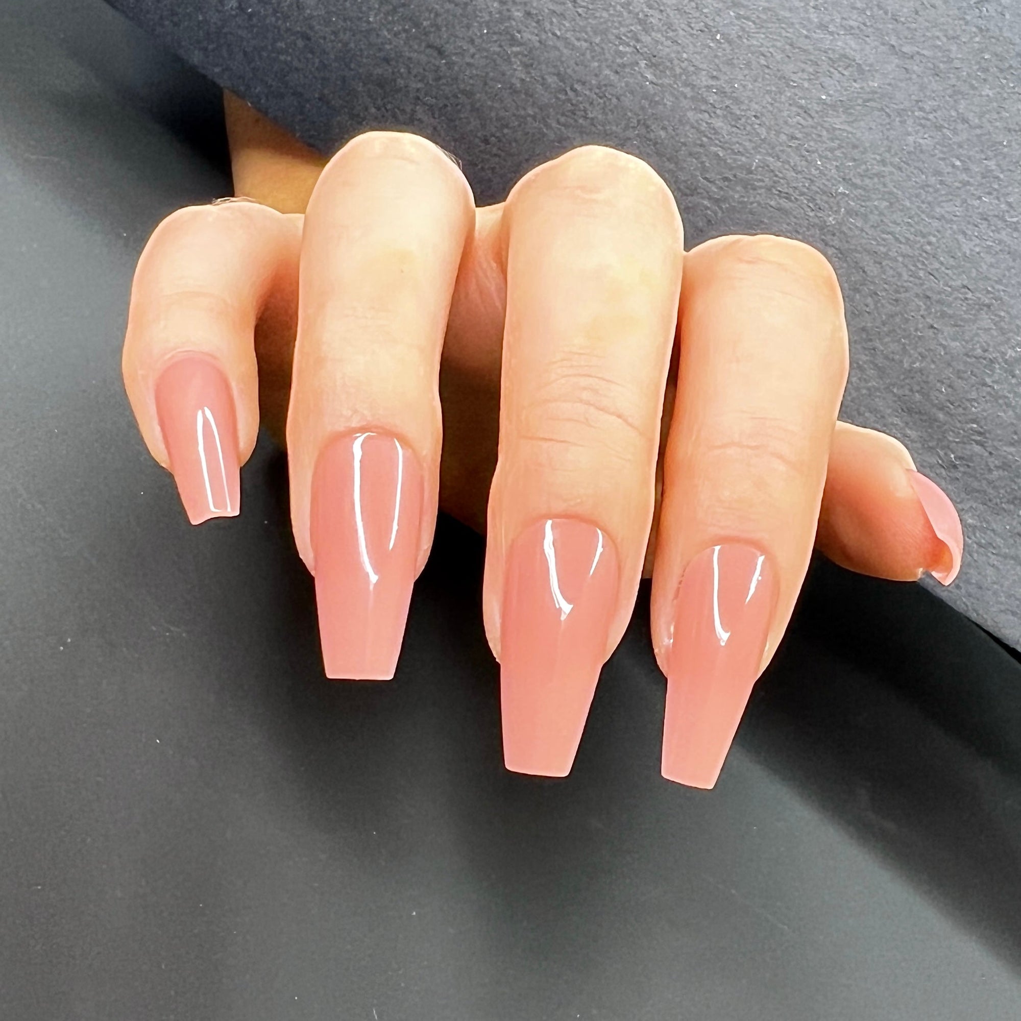 Medium Almond Tinted Tips - Bestie - Nail Order