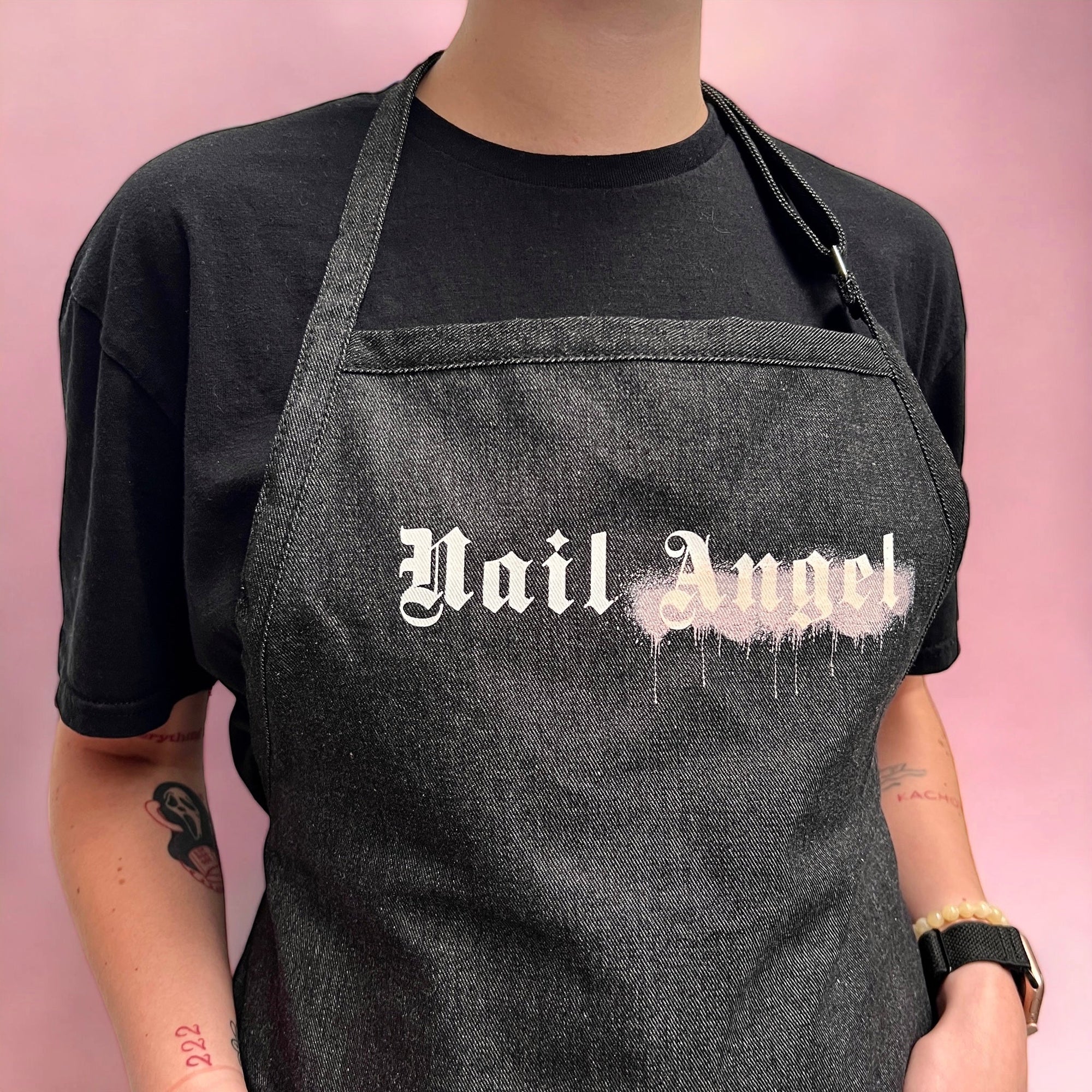 "Nail Angel" Short Denim Apron (2 Colours) - Nail Order