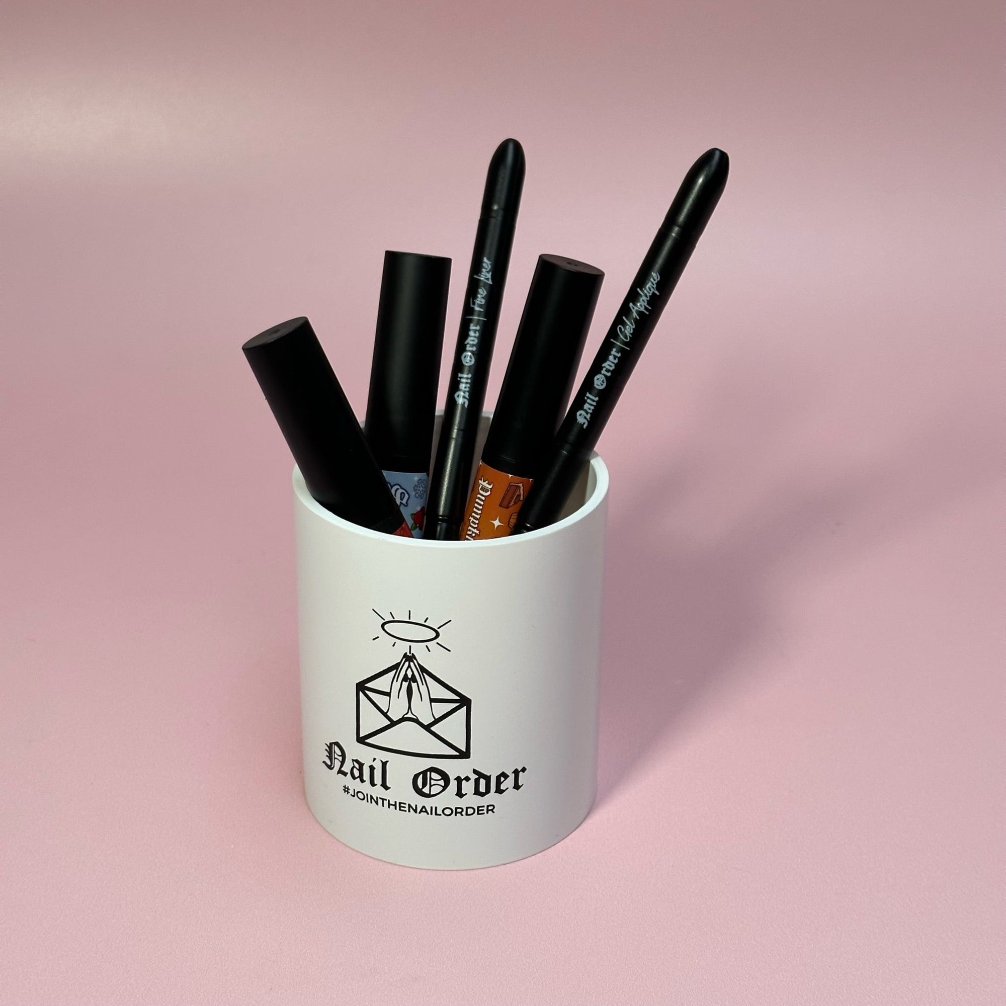 Nail Order Display Pot - Nail Order White