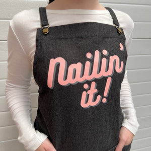 "Nailin It" Short Denim Apron (2 Colours) - Nail Order