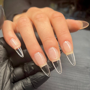 *NEW STYLE* Clear Long Almond Box Of Full Cover Tips