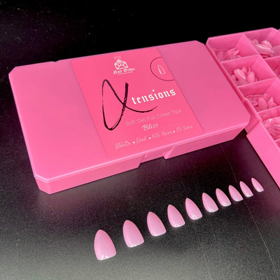 Short Stiletto Tinted Tips - Bliss - Nail Order